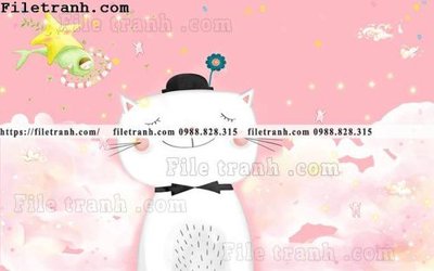 Tải file buc tuong nen hoat hinh tre em616 (ảnh gốc) in gạch 3D