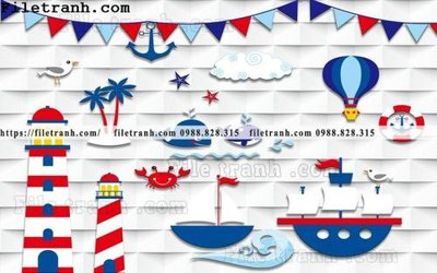 File gốc buc tuong nen hoat hinh tre em742 (in 3D) nghệ thuật