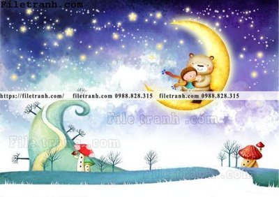 Download file gốc buc tuong nen hoat hinh tre em765 (in mica) trang trí