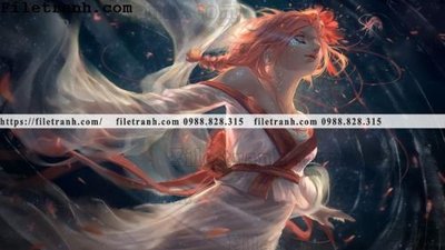 Tải file buc ve nhan vat anime trong game 353 (gốc) in tranh tráng gương