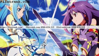 File tranh buc ve nhan vat anime trong game 435 (bản gốc) treo tường