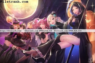 File gốc buc ve nhan vat anime trong game 571 (in lụa) tranh mã đáo
