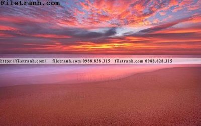 File gốc canh hoang hon tren bien 186 (in lụa) cao cấp