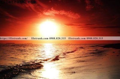 File tranh trang trí canh hoang hon tren bien 204 (tải file gốc)