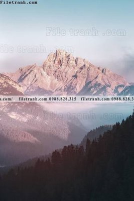 File tranh canh tuyet tren dinh nui 520 (ảnh gốc) sắc nét hoàn hảo