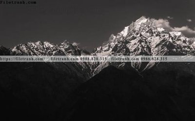 File tranh canh tuyet tren dinh nui 614 (ảnh gốc) chi tiết rõ ràng