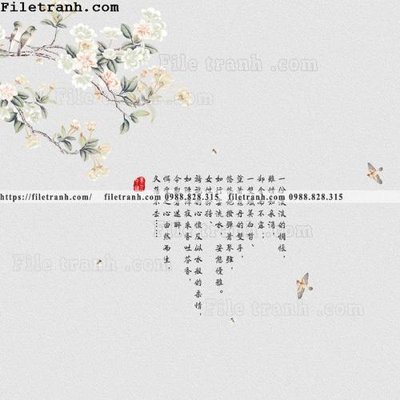 Chi tiết file tranh tráng gương chim trung quoc thu phap 102 (ảnh gốc)