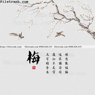 Download file chim trung quoc thu phap 111 (gốc) in mica cao cấp