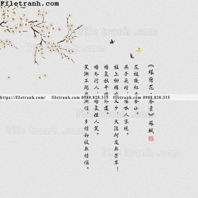 File gốc chim trung quoc thu phap 117 (in mica) làm quà tặng