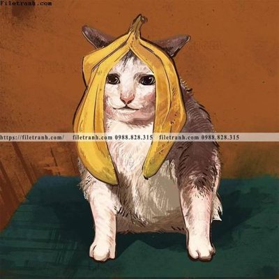 File gốc chu meo ngo nghinh ve tay 506 (in 3D) nghệ thuật