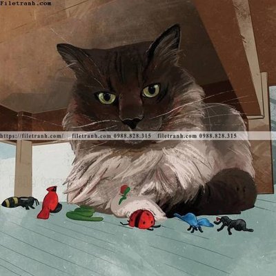 Mua file gốc chu meo ngo nghinh ve tay 513 (in ấn) tại Filetranh.com