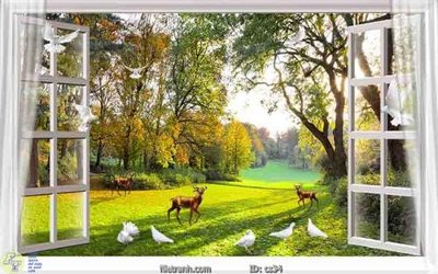 File ảnh File gốc cửa sổ 3D CS34 (gốc) cho trang trí nhà hàng