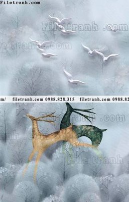 Download file gốc decor tranh bo tong hop 276 (in lụa) hoa lá