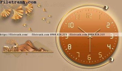 Tải file dong ho gop nha hang dep 103 (PSD) cho in tranh 3D