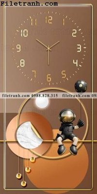 File tranh dong ho gop nha hang dep 118 (bản gốc) in lụa 3D