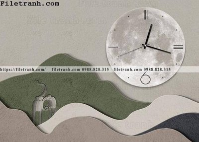 File tranh dong ho trang tri nha hang dep 111 (file gốc) chủ đề phong thủy