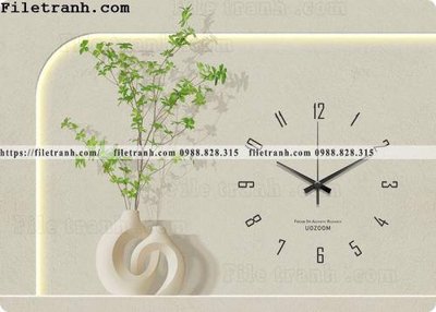 File gốc dong ho trang tri nha hang dep 123 (in lụa) cao cấp