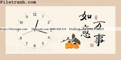 Tải file dong ho trang tri nha hang dep 129 (gốc) làm tranh trang trí