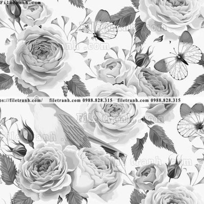 File tranh dong vat va hoa trang nha 321 (bản gốc) treo tường