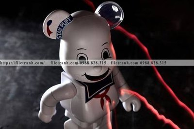 Chi tiết file gốc gau KAWS tranh treo 509 (cho in tráng gương)