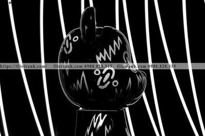 Tải file gau KAWS tranh treo 512 (ảnh gốc) in tranh kính