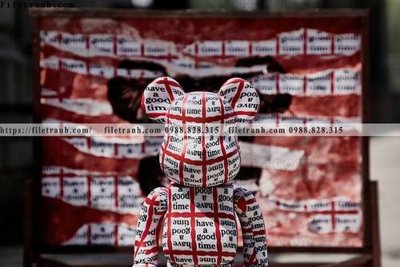 Tải file gau KAWS tranh treo 518 (gốc) chủ đề phong thủy