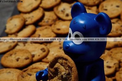 Download file gốc gau KAWS tranh treo 524 (in lụa) tranh 3D