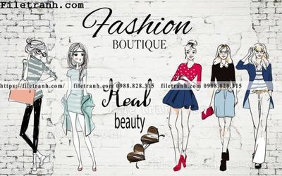 File tranh gốc giay dan tuong nen cua hang quan ao 118 (bản quyền) độc đáo