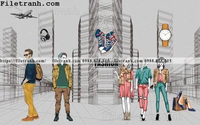 File tranh giay dan tuong nen cua hang quan ao 119 (gốc) chủ đề trừu tượng