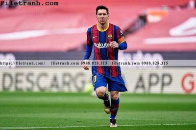 File tranh hinh anh cau thu bong da Messi 140 (ảnh gốc) in trần xuyên sáng