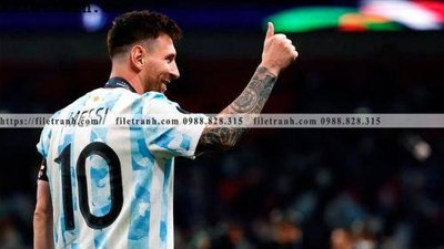 File gốc hinh anh cau thu bong da Messi 297 (in lụa) tranh thuận buồm