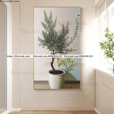 File in trần hinh anh cay xanh phong cach wabi sabi 518 (file gốc) xuyên sáng