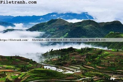 File gốc hinh anh dinh nui may va bien 243 (in tráng gương) nghệ thuật