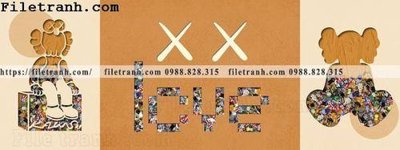 File tranh hinh anh gau kaws phien ban nam ngang phong khach 105 (ảnh gốc) sắc nét hoàn hảo