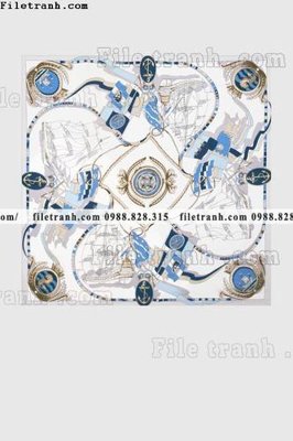 File in mica hinh anh hoa tiet Hermes 602 (bản gốc) làm vách ngăn