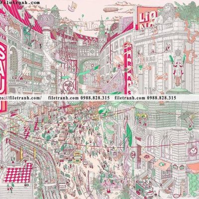 File gốc hinh anh hoa tiet Hermes 609 (phiên bản chuẩn) để in ấn