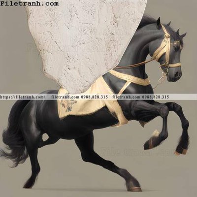 Ảnh gốc file in lụa hinh anh ngua van va ngua 122 chi tiết