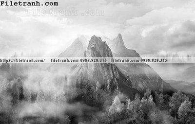 File tranh trang trí hinh anh nui den trang 147 (file gốc)