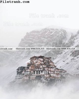 File tranh hinh anh nui den trang 197 (bản gốc) trang trí văn phòng