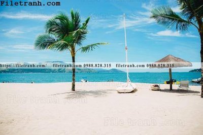 Download file gốc hinh anh phong canh cay co cay dua ngang 124 (in lụa) hoa lá