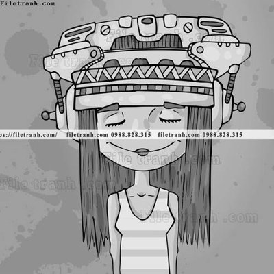 Download file hinh anh robot steampunk 1503 (gốc) in mica đèn LED