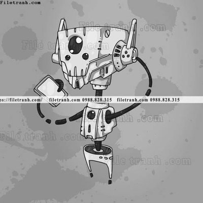 Tải file gốc hinh anh robot steampunk 1519 (in khổ lớn) không mờ