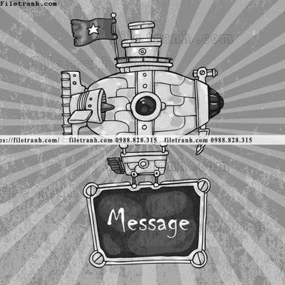 File tranh hinh anh robot steampunk 1537 (ảnh gốc) in trần 3D