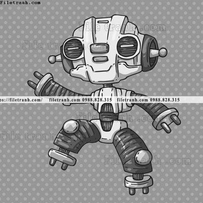 File gốc hinh anh robot steampunk 1550 (chuẩn màu) cho in offset