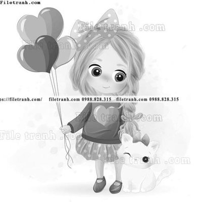 Download file hinh anh vector co gai hoat hinh 1510 (chuẩn in) chất lượng cao