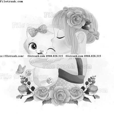 File gốc in mica hinh anh vector co gai hoat hinh 1537 chất lượng