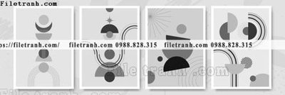 Ảnh gốc hinh anh vector truu tuong Morandi 106 (nét căng) in mica