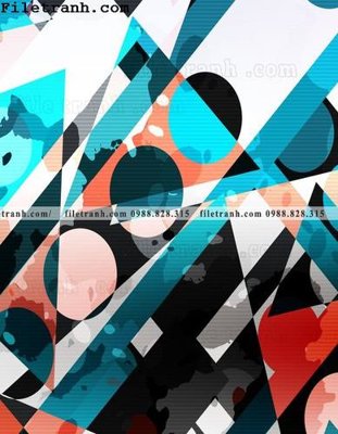 File tranh hinh hoc duong cong 219 (bản gốc) in lụa 5D