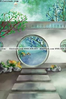 Tải file gốc hinh minh hoa phong canh Trung Quoc toa nha 509 (để in lụa)