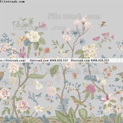 Tải file hoa chau au tranh dan tuong 1505 (gốc) làm tranh trang trí